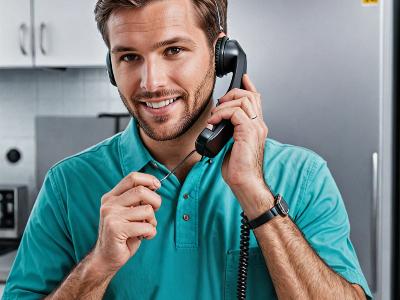 Customer service representative taking repair appointment